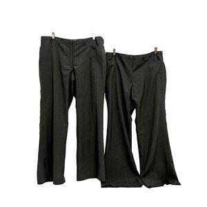Lot Of 2 Signature Collection Womens Casual Pants Wool Blend Gray Sz 16, 20X32‎